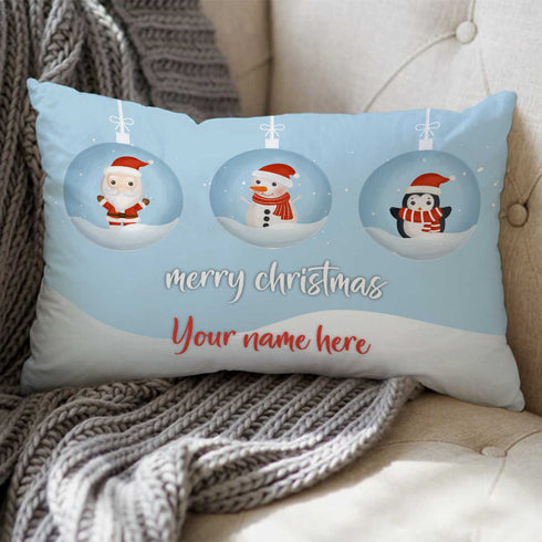 Personalized Merry Christmas Pillow - Uncommongifts.in